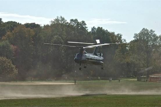 A practice landing earlier this week.